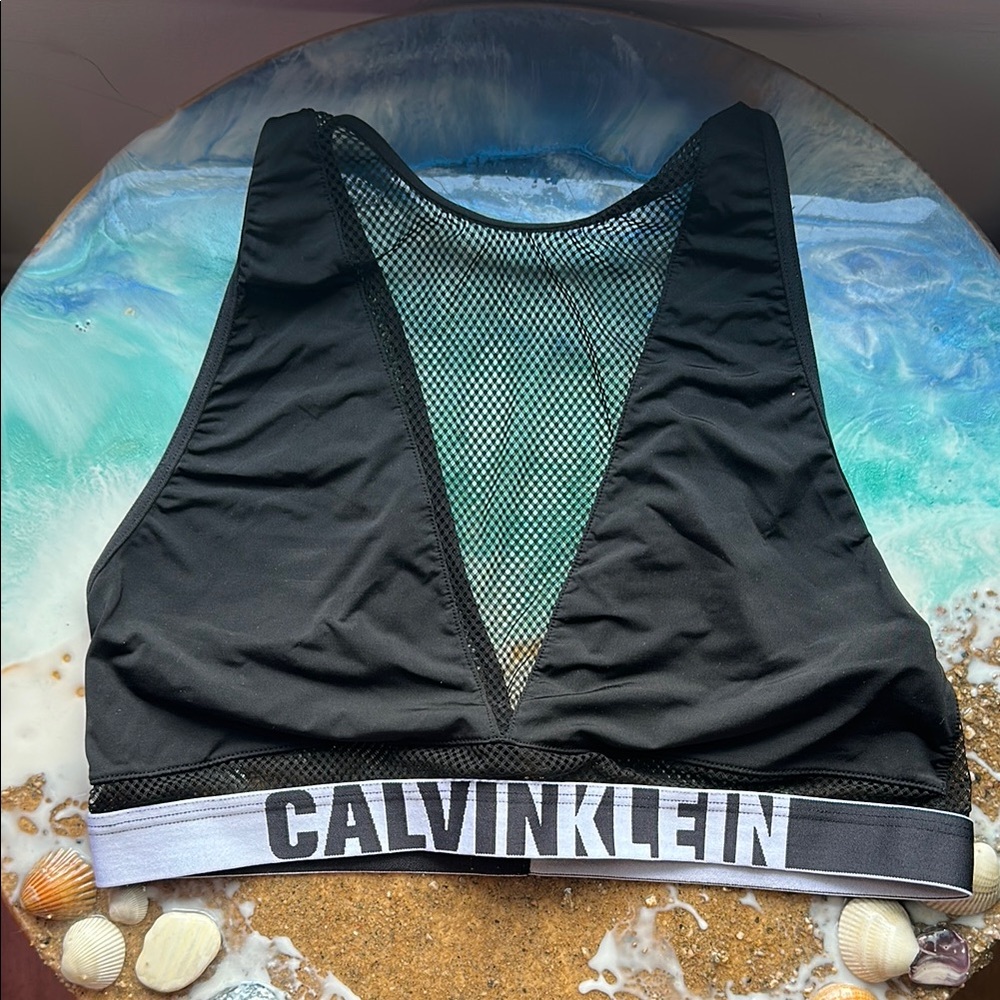 Calvin Klein Black Mesh Bra Top